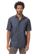 Kemeja Denim Lengan Pendek Detroit