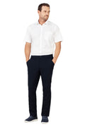 Mens Comfort Waist Flat Front Pant