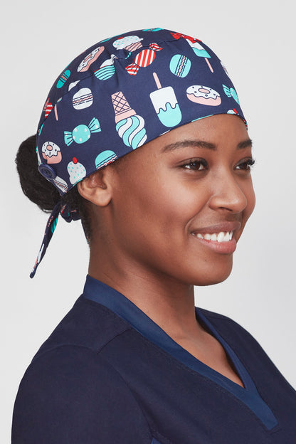 Unisex Printed Scrub Cap