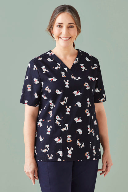 Top feminino estampado Best Friends Scrub