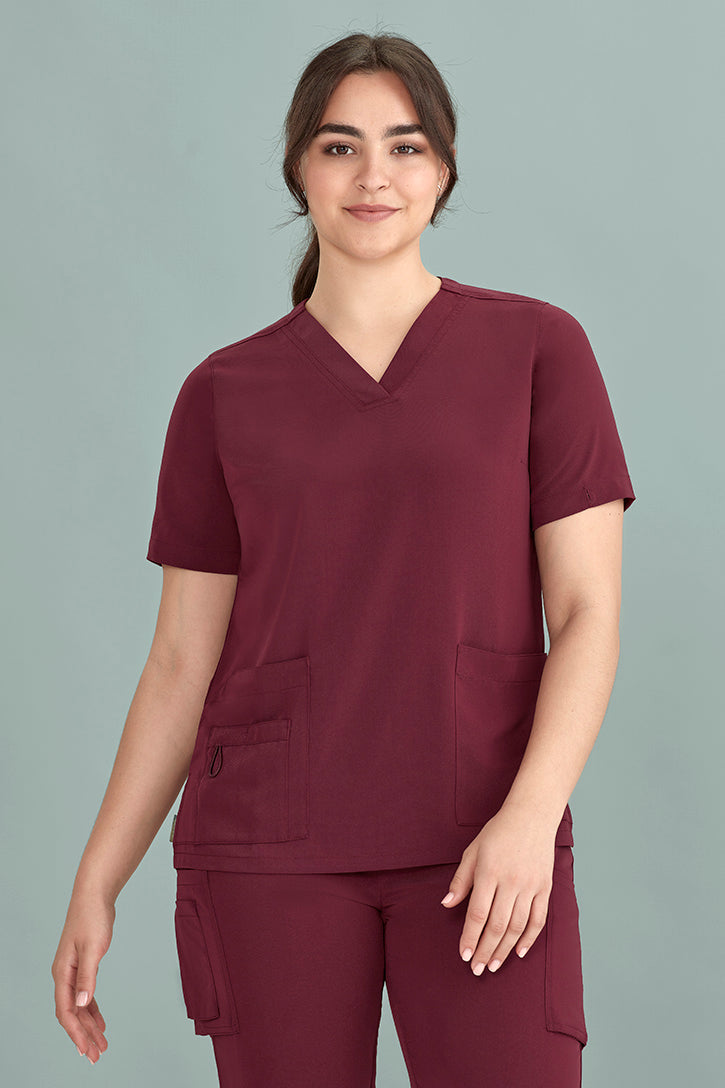 Blusa feminina Avery com decote em V