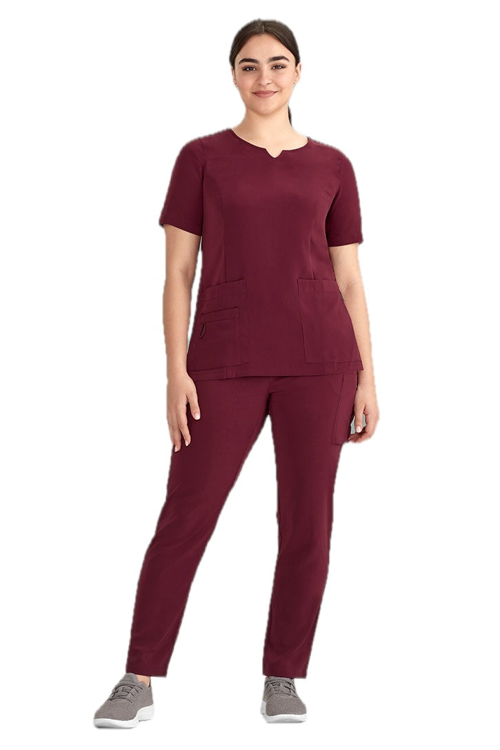 Womens Avery Round Neck Scrub Top