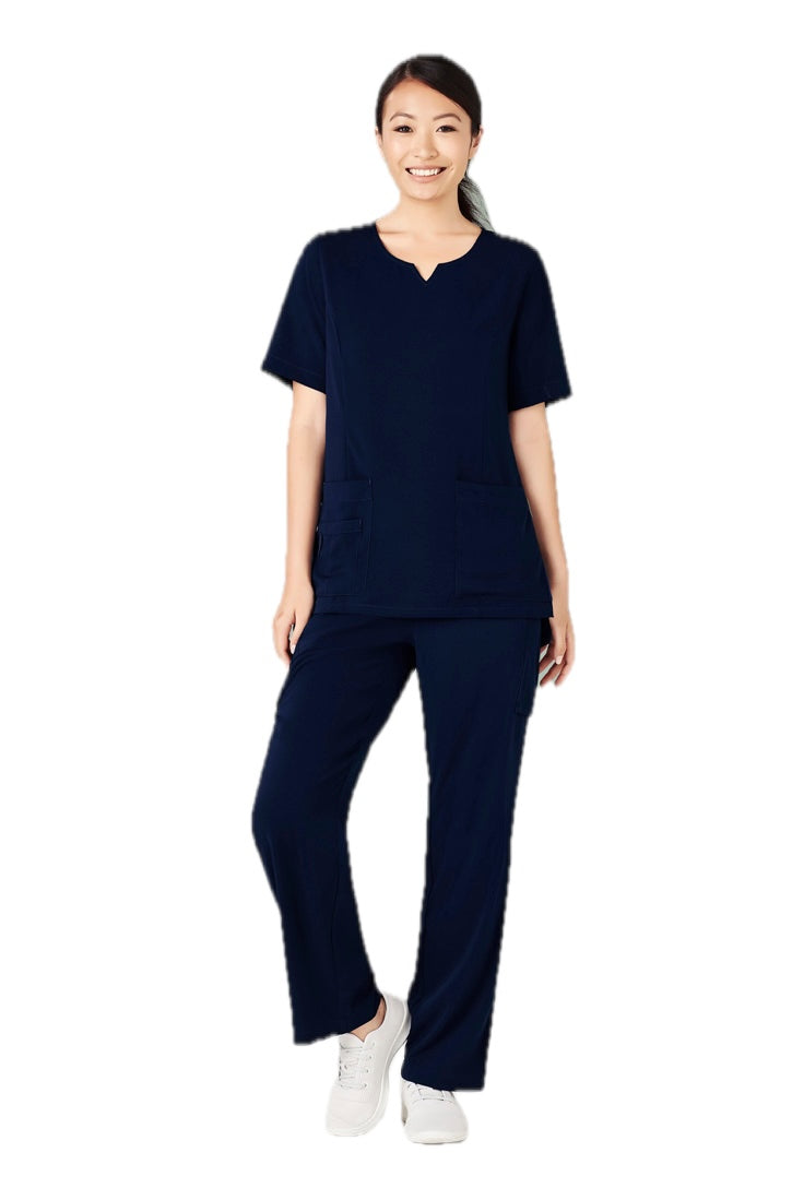 Womens Avery Round Neck Scrub Top