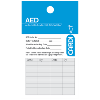 CARDIACT AED Test Tag