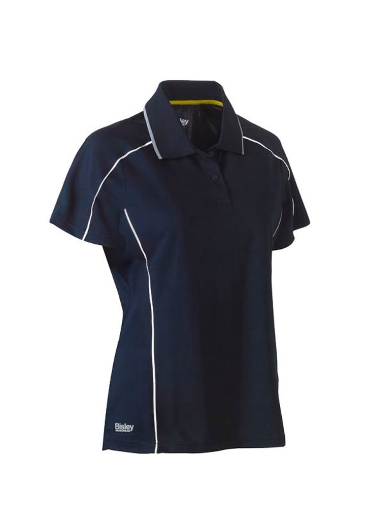Women's Cool Mesh Polo with Reflective Piping