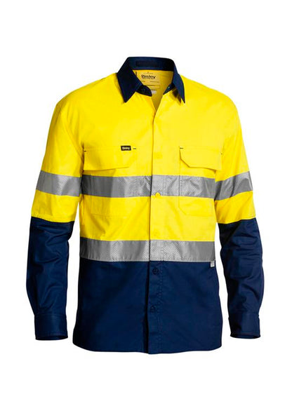 Kemeja Ripstop Hi Vis Ringan yang Ditempel