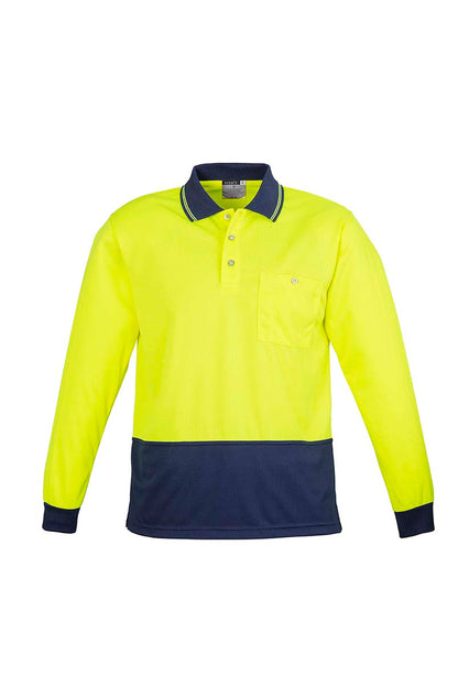Unisex Hi Vis Basic Long Sleeve Polo
