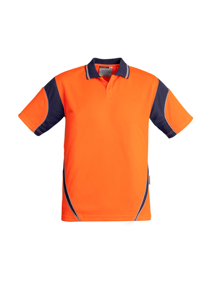 Polo masculino Hi Vis Aztec de manga curta