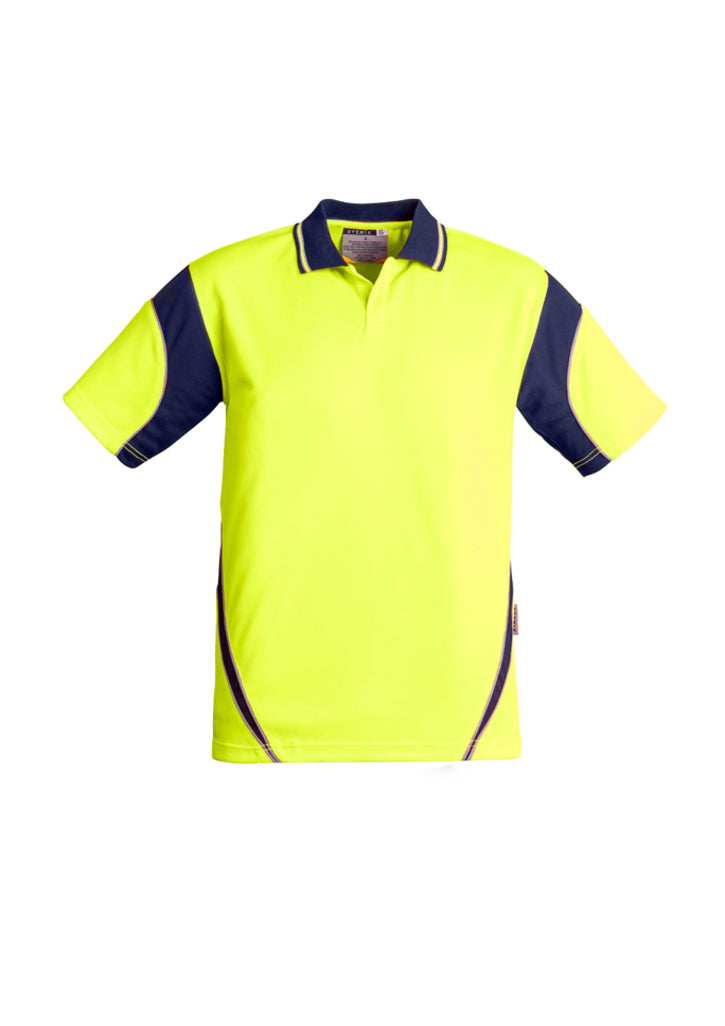 Polo masculino Hi Vis Aztec de manga curta