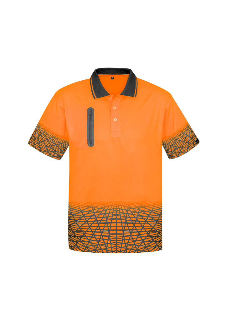 Polo Pria Hi Vis Tracks Lengan Pendek