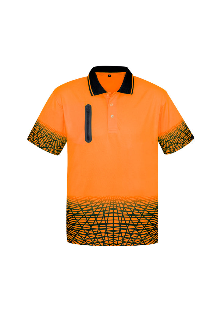 Polo Pria Hi Vis Tracks Lengan Pendek