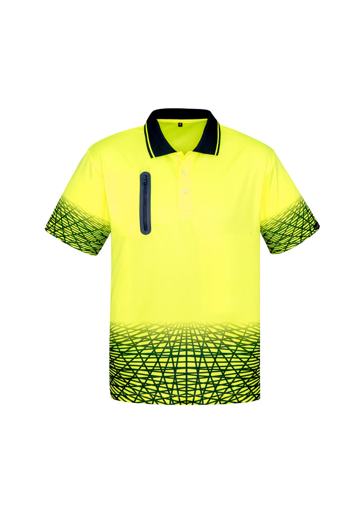Polo Pria Hi Vis Tracks Lengan Pendek