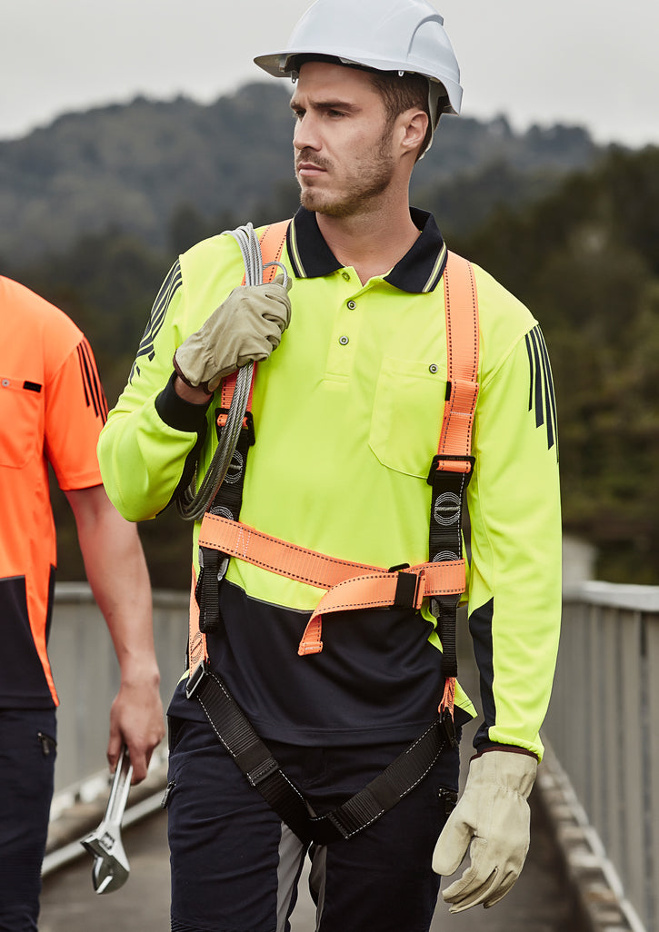 Polo masculino de manga comprida Hi Vis Flux