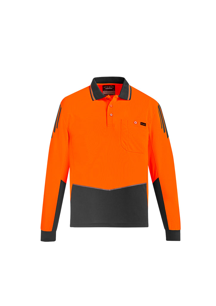 Polo Pria Hi Vis Flux Lengan Panjang