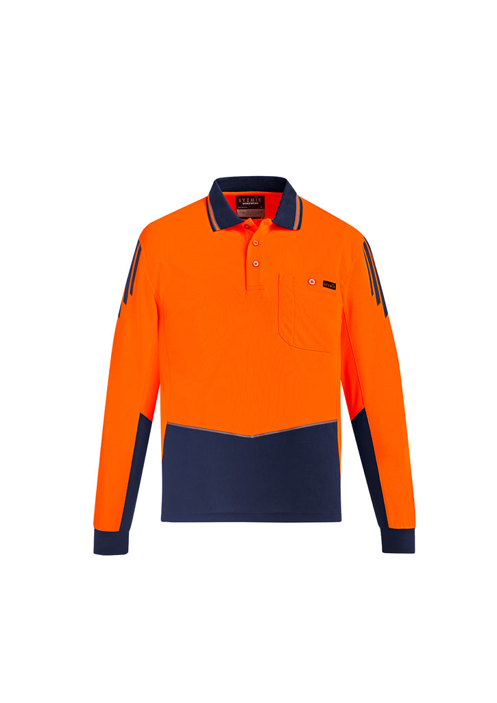 Polo Pria Hi Vis Flux Lengan Panjang