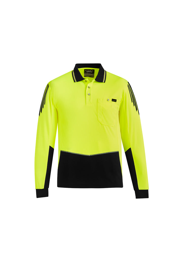 Polo masculino de manga comprida Hi Vis Flux