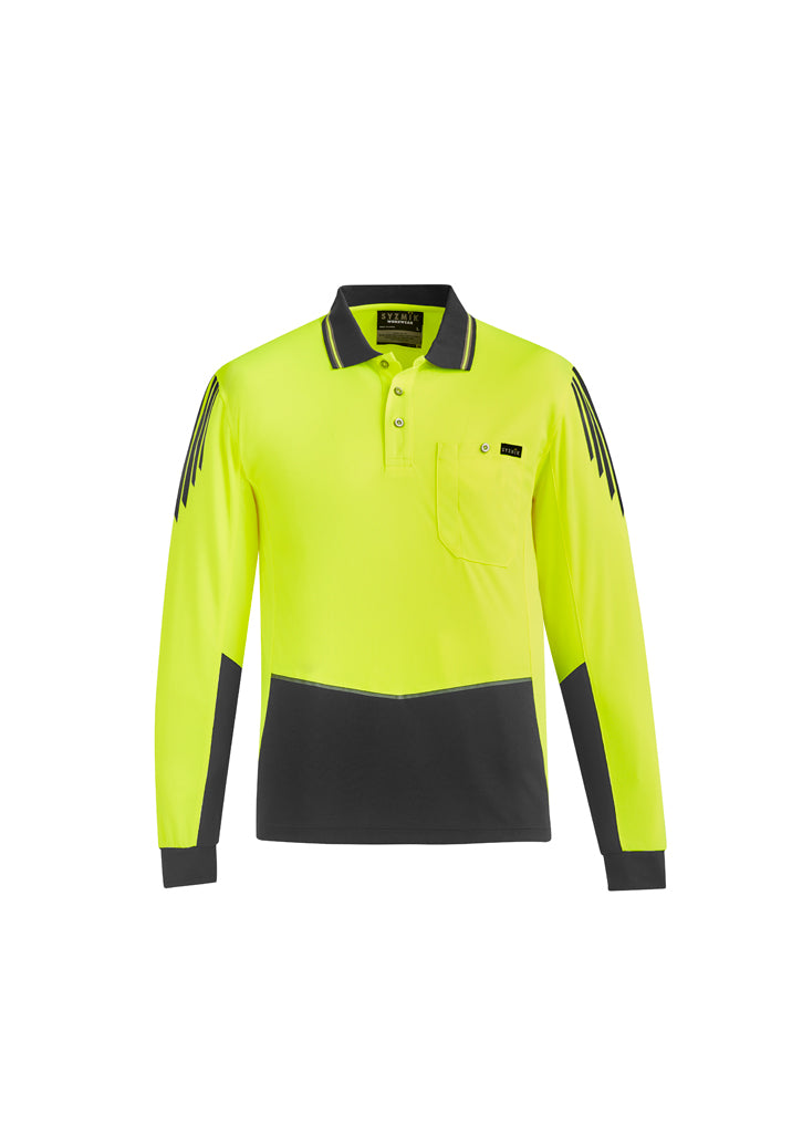 Polo Pria Hi Vis Flux Lengan Panjang