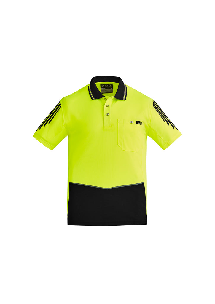 Polo masculino de manga curta Hi Vis Flux