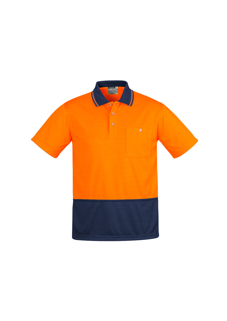 Polo masculino de manga curta com costas Hi Vis Comfort