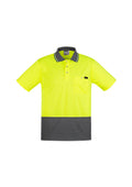 Mens Hi Vis Comfort Back Short Sleeve Polo
