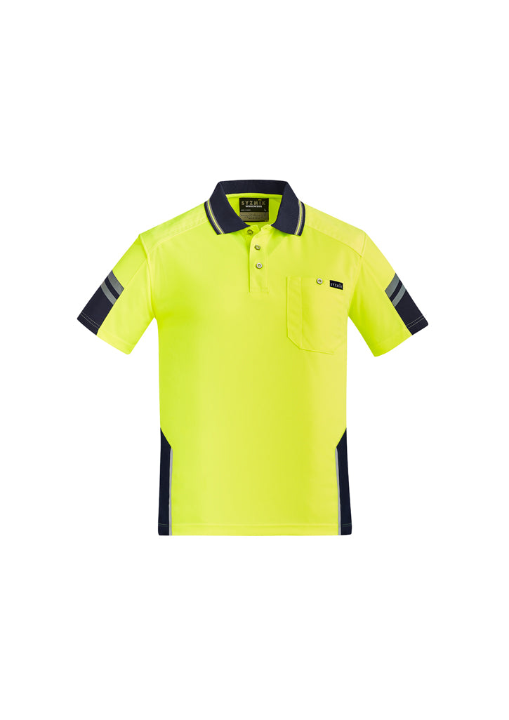 Polo masculino de manga curta Hi Vis reforçado esquadrão