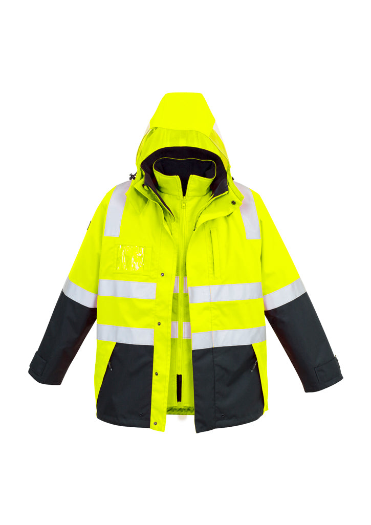 Jaqueta impermeável masculina Hi Vis 4 em 1