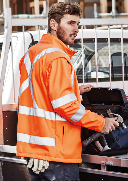 Unisex Hi Vis X Back 2 In 1 Softshell Jacket