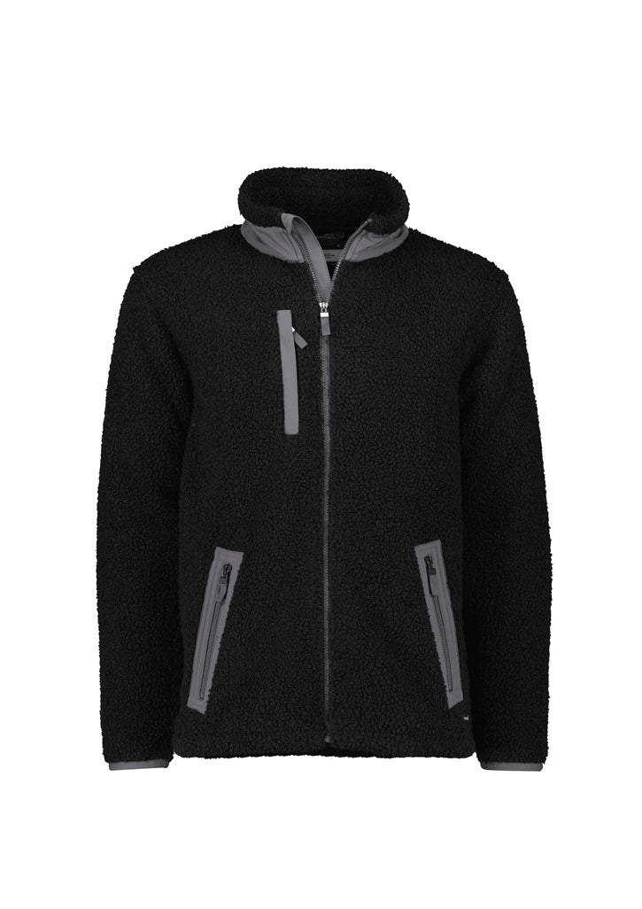 Jaket Bulu Sherpa Streetworx Unisex dengan Ritsleting Penuh