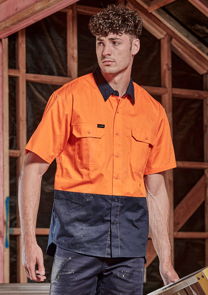 Kemeja Pria Hi Vis Lengan Pendek