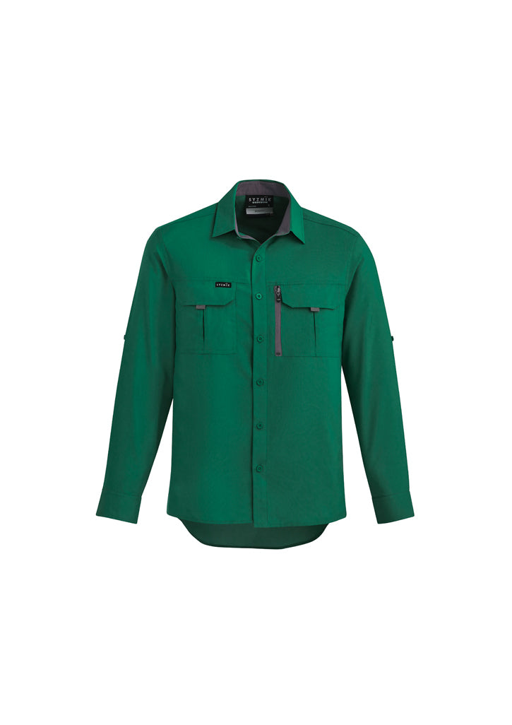 Camisa masculina de manga comprida para exterior