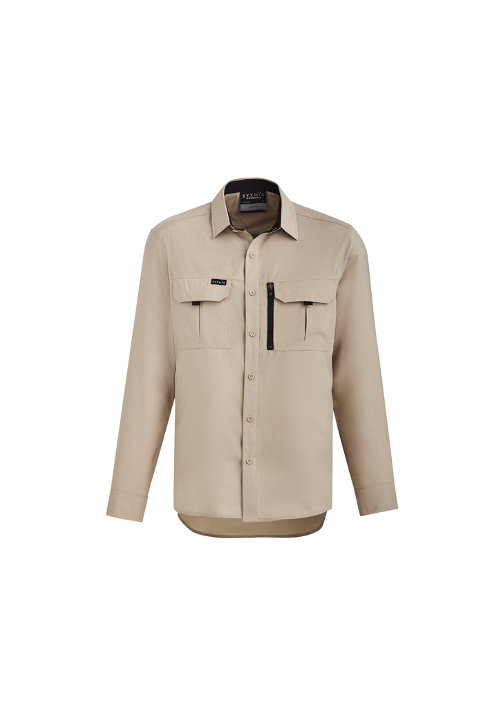 Camisa masculina de manga comprida para exterior