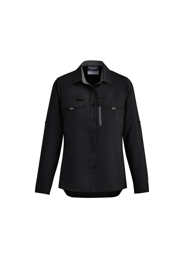 Camisa feminina de manga comprida para exterior
