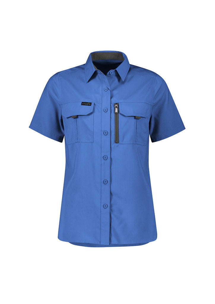 Camisa feminina de manga curta para exterior