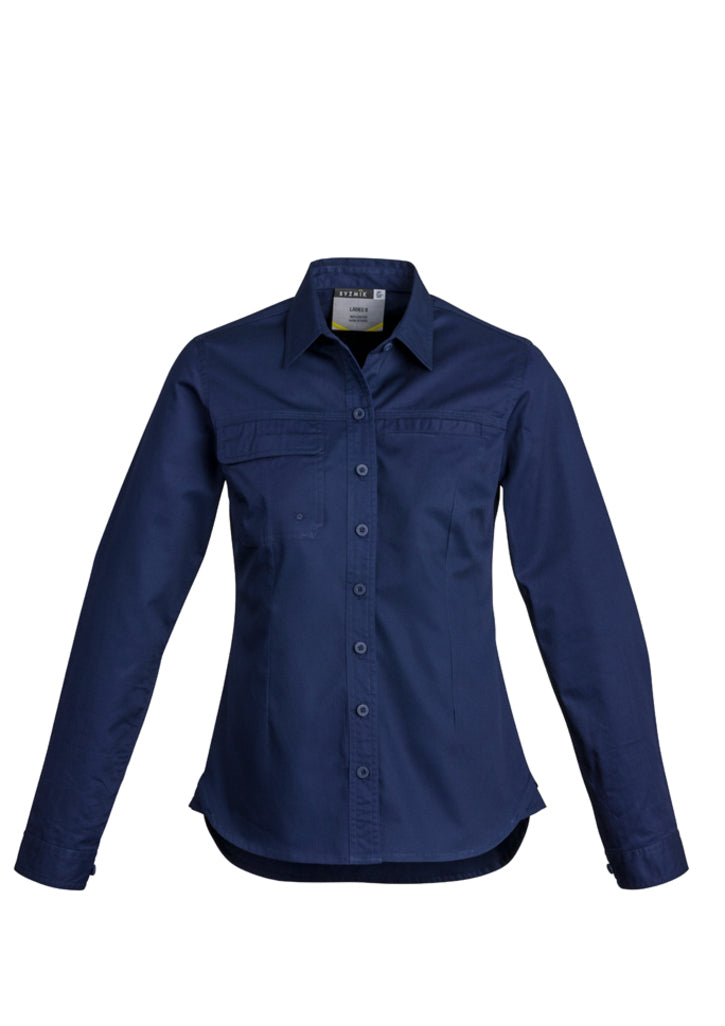 Camisa feminina leve Tradie de manga comprida
