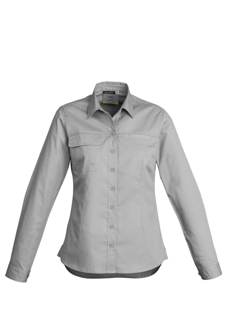 Camisa feminina leve Tradie de manga comprida