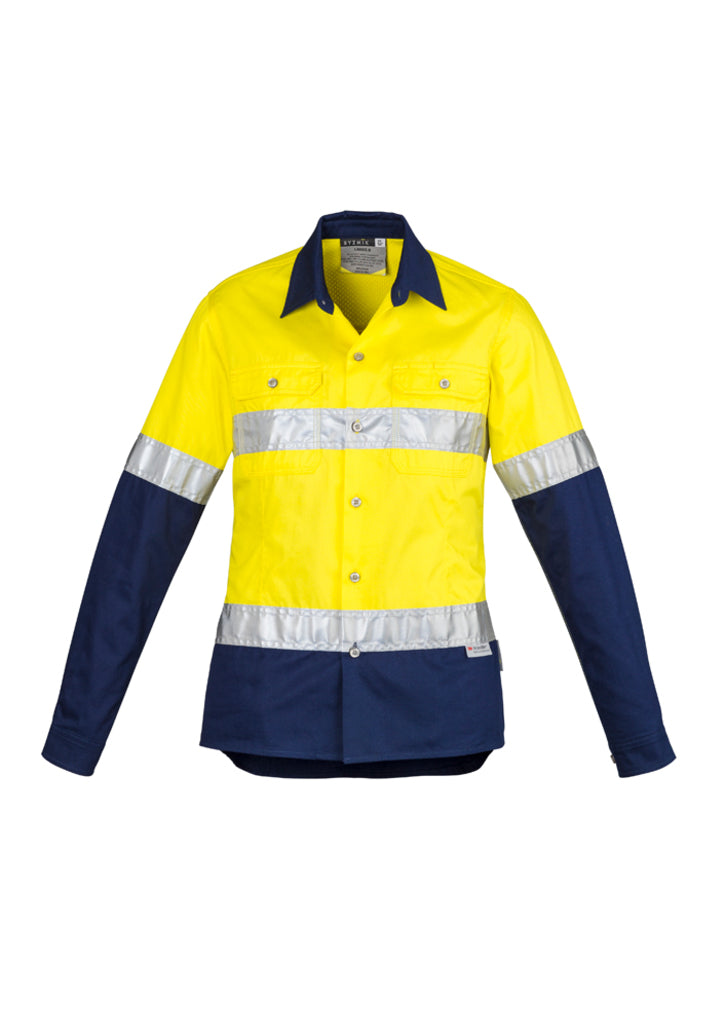 Camisa feminina industrial de manga comprida - Hoop Taped