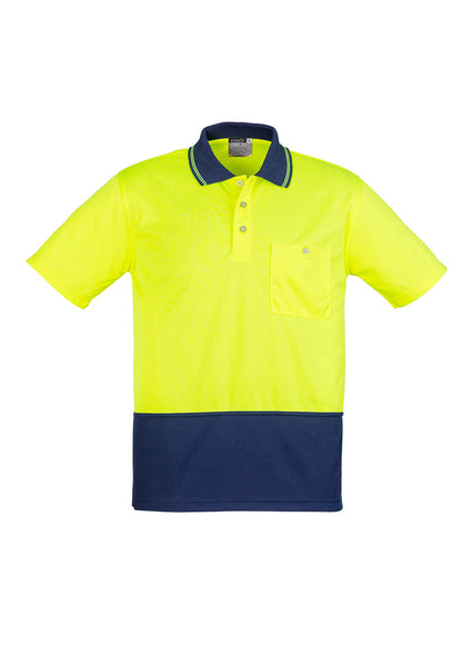 Polo unissex Hi Vis Basic emendado - manga curta