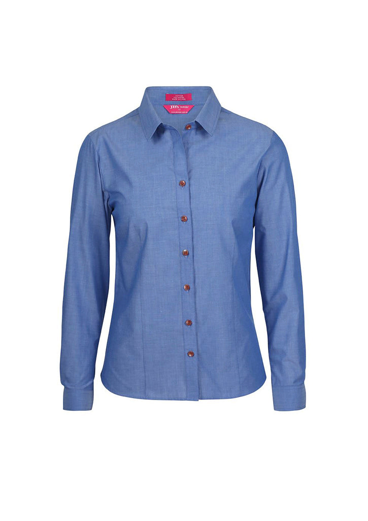 Ladies Classic L/S Fine Chambray Shirt