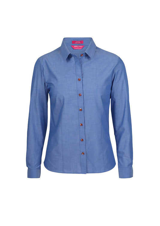 Ladies Classic L/S Fine Chambray Shirt