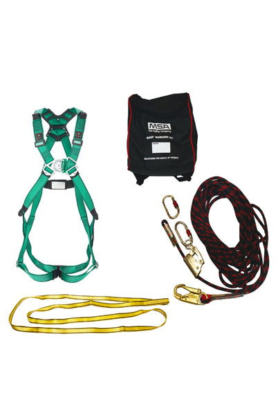 V-Series Roof Workers Fall Protection Kit With V-FORM Harness & 15 Metre Kernmantle Rope