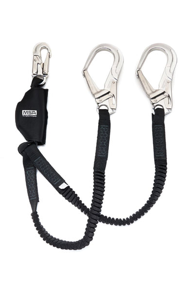 V-SERIES STRETCH, LANYARD, ENERGY ABSRB, SCAFF ALUM SNAPHOOK, 2M, TWIN LEG