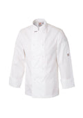 Trad Chef Jacket White – Lengan Panjang Ringan 